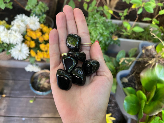 AA Black Obsidian Tumble